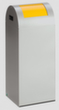 VAR Raccoglitore di materiale riciclabile WSG 55 R con sportello di accesso, 60 l, argento, coperchio RAL1023 giallo traffico