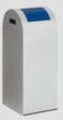 VAR Raccoglitore di materiale riciclabile WSG 55 R con sportello di accesso, 60 l, argento, coperchio RAL5010 blu genziana