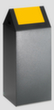VAR Raccoglitore di materiale riciclabile WSG 55 S con coperchio girevole, 60 l, argento antico, coperchio RAL1023 giallo traffico