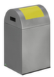 VAR Raccoglitore di materiale riciclabile WSG 40 R con sportello di accesso, 43 l, argento, coperchio RAL1023 giallo traffico
