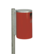 VAR Portarifiuti WR 1 con coperchio, 30 l, RAL3000 rosso fuoco