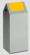 VAR Raccoglitore di materiale riciclabile WSG 55 S con coperchio girevole, 60 l, argento, coperchio RAL1023 giallo traffico