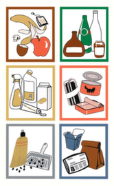 stumpf Set di adesivi per contenitore per materiali riciclabili