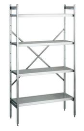 Scaffalatura senza bulloni per aree igieniche