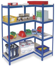 Scaffalatura senza viti in truciolato con 4 ripiani