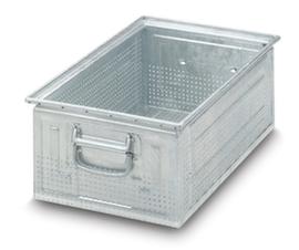 Cassetta di impilamento in lamiera d'acciaio