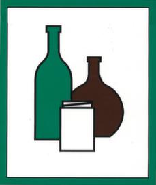 Set di adesivi per contenitore per materiali riciclabili