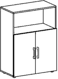 Gera Armadio combinato Milano con vani a giorno