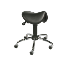 meychair Sgabello a sella Assistent Futura AF4, sedile nero, ruote