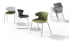 Quadrifoglio Sedia a scocca in plastica COVE con base a slitta