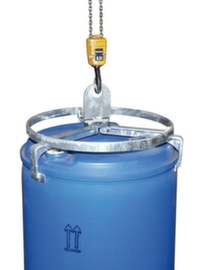 Traversa a tamburo per fusti in acciaio e plastica, supporto verticale