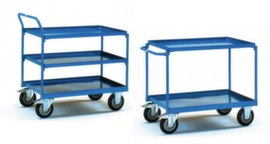 fetra Carrello da tavolo con ripiani per vassoi a tenuta d'olio