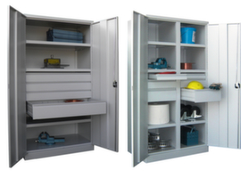 PAVOY Armadio pesante Basis grigio chiaro con ripiani e/o cassetti