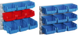 Allit Set di contenitori ProfiPlus a giorno con supporto a parete