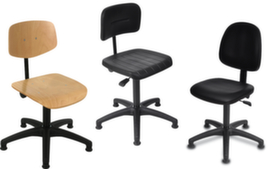 Sedia da lavoro con schienale regolabile in altezza