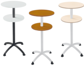 Tavolo alto con 2 piani