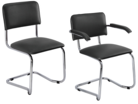 Sedia per Nowy Styl visitatori con rivestimento in similpelle