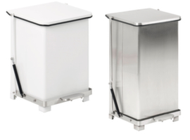 Cestino industriale a pedale con maniglia per il trasporto