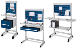 Kappes Postazione di lavoro in piedi RasterPlan® con pannello forato e attrezzatura igienica