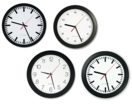 PEWETA Orologio da parete radiocomandato con cassa nera