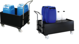 Vasca di raccolta mobile in PE per fusti da 220 litri