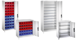 C+P Armadio con ante a battente per contenitori a giorno