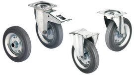 BS-ROLLEN Ruota in gomma piena senza cingoli