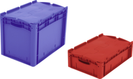 BITO Contenitori impilabili Euronorm con coperchio incernierato in due parti