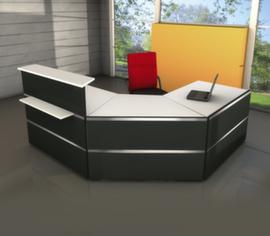 Bancone Kerkmann ad angolo Atlantis con sovrastruttura a sinistra