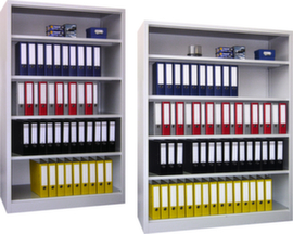 PAVOY Scaffale per ufficio Basis con pannello posteriore e 4 ripiani