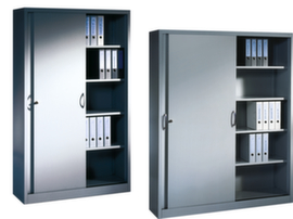 C+P Armadio ad ante scorrevoli per ufficio ERGO grigio chiaro