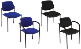 Poltrona per visitatori con rivestimento