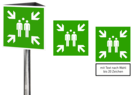 Cartello triangolare per punto di raccolta