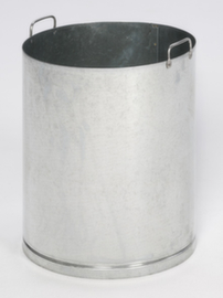 VAR Contenitore interno zincato per cestino con posacenere