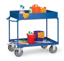 fetra Carrello da tavolo con vassoi in lamiera saldati a tenuta d'olio