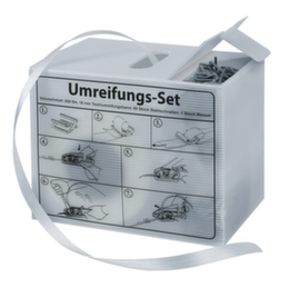 Set di reggiatura con cinghia in PE, larghezza nastro 16 mm