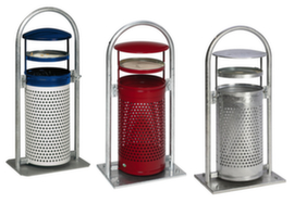 VAR Supporto tubolare ad arco RB 002 con posacenere e tetto di protezione