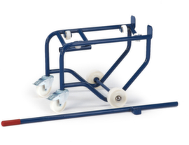 Rollcart Supporto ribaltabile a tamburo con supporto a rulli, per 1 x fusto da 50-100 litri