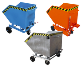 Cassone ribaltabile per trucioli con rubinetto di scarico