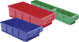 Scatola per scaffali con impugnatura ergonomica incassata