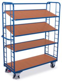 VARIOfit Carrello aVARIOfit ripiani con ripiani inclinabili, carico max. 400 kg, 4 piani