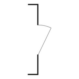 Säbu Cerniera della porta a sinistra per contenitore, larghezza 1300 mm