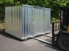 Trasbordo con carrello elevatore/gru