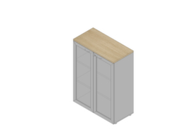 Quadrifoglio Armadio con ante in vetro Practika