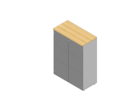 Quadrifoglio Armadio per ufficio con ante in vetro Practika senza telaio