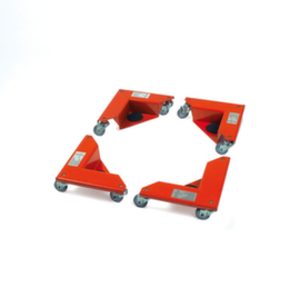 fetra Carrellino trasportatore a rotelle 4 per macchine, carico massimo 600 kg