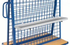 fetra Scatola per carrelli portapezzi, carico massimo 50 kg, RAL7035 grigio luce