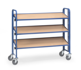 fetra Carrello a ripiani con ripiani in legno inclinabili