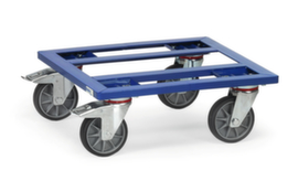 fetra Rullo di trasporto KF 5 con telaio ad angolo aperto, carico massimo 400 kg, gommatura in TPE