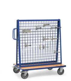 fetra Carrello porta pezzi con pareti reticolari inclinate di 11°, carico max. 600 kg, lunghezza x larghezza superficie di carico 1200 x 800 mm